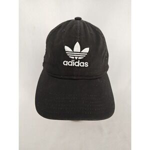 ADIDAS Hat Baseball Ball Cap Adjustable Adult Black Relaxed Fit Embroidered Logo